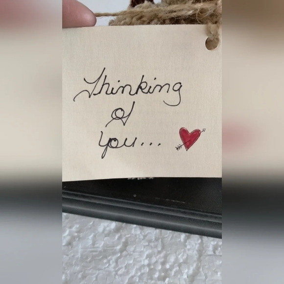 8" Thinking of You Teddy Bear with Note and Blanket by Mama J - Picture 4 of 10